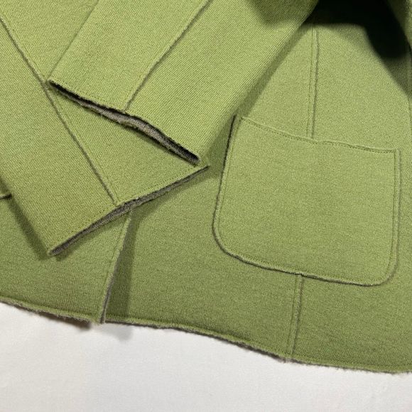 Eileen Fisher Merino Wool Blazer Style Jacket Womens Small Green - Picture 4 of 8